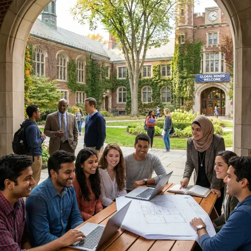 Diverse University Scene: Embracing Respectful Interactions