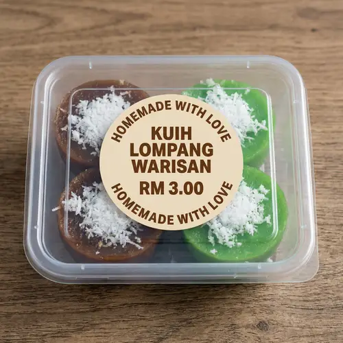 Authentic Kuih Lompang Packaging Design