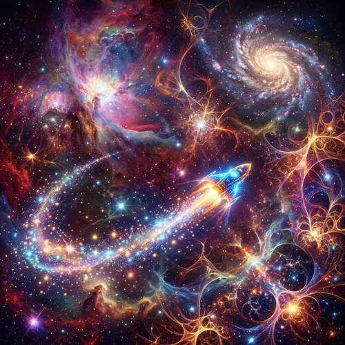 Exploring the Universe Abstract | Outer Space Spectacle