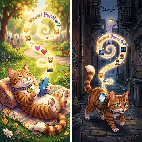 Tango the Cat's Adventures: Sunlit Parks and Dark Alleyways