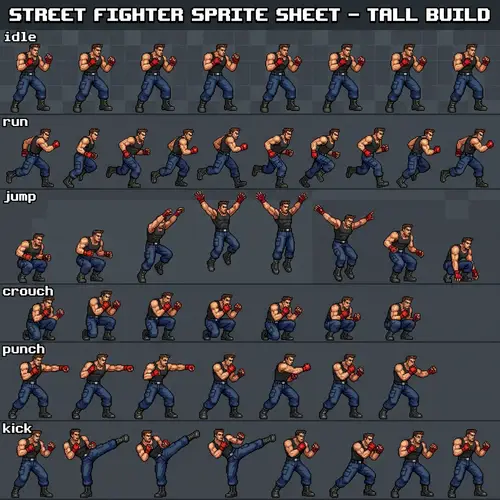 High-Quality Sprite Animations for Fighters