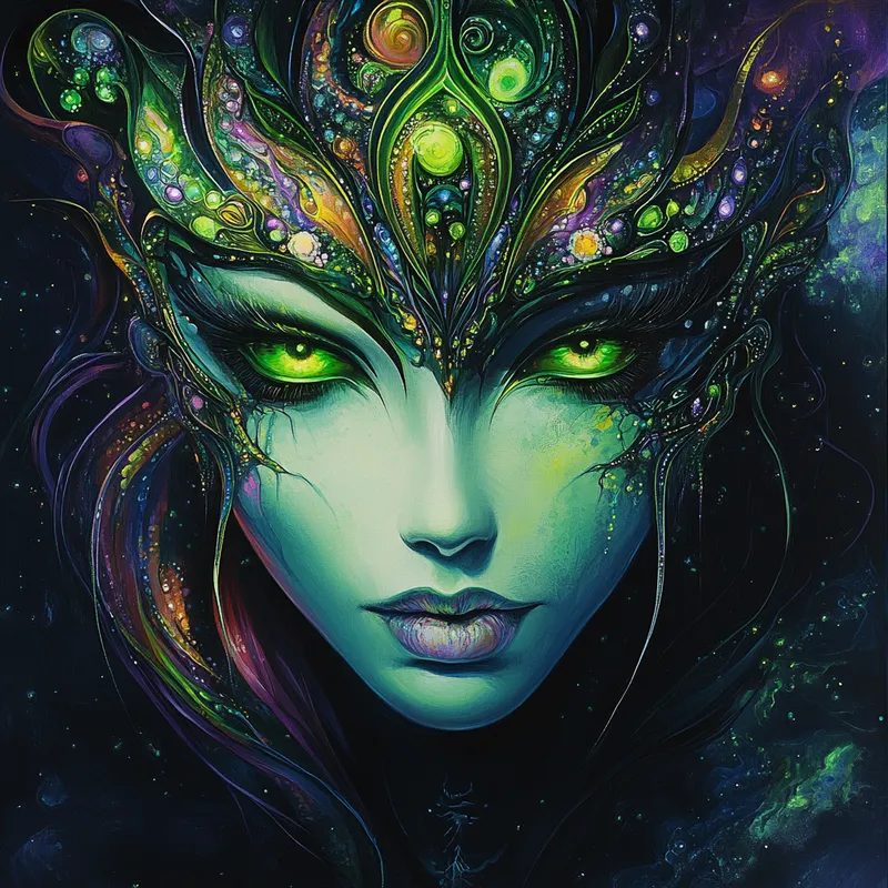 Galactic Goddess: A Fusion of Surreal and Cosmic Art