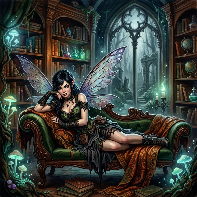 Enchanting Pixie Pin-Up Art by Gerald Brom