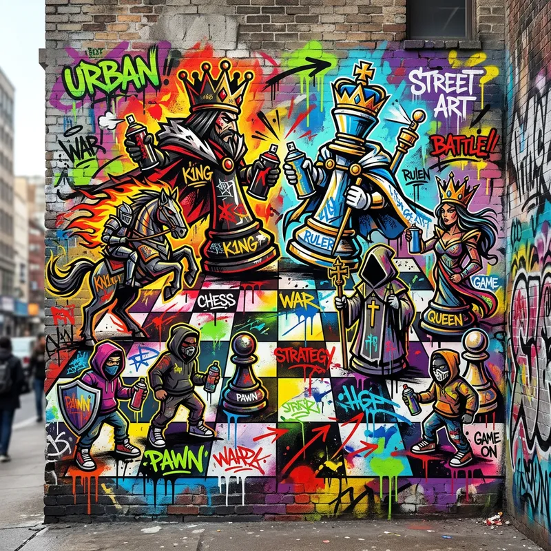 Urban Chess Art: A Bold Strategy in Colors Urban Chess Art: A Bold Strategy in Colors