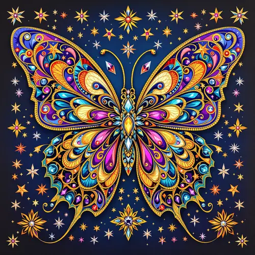 Intricate Butterfly Pattern Design