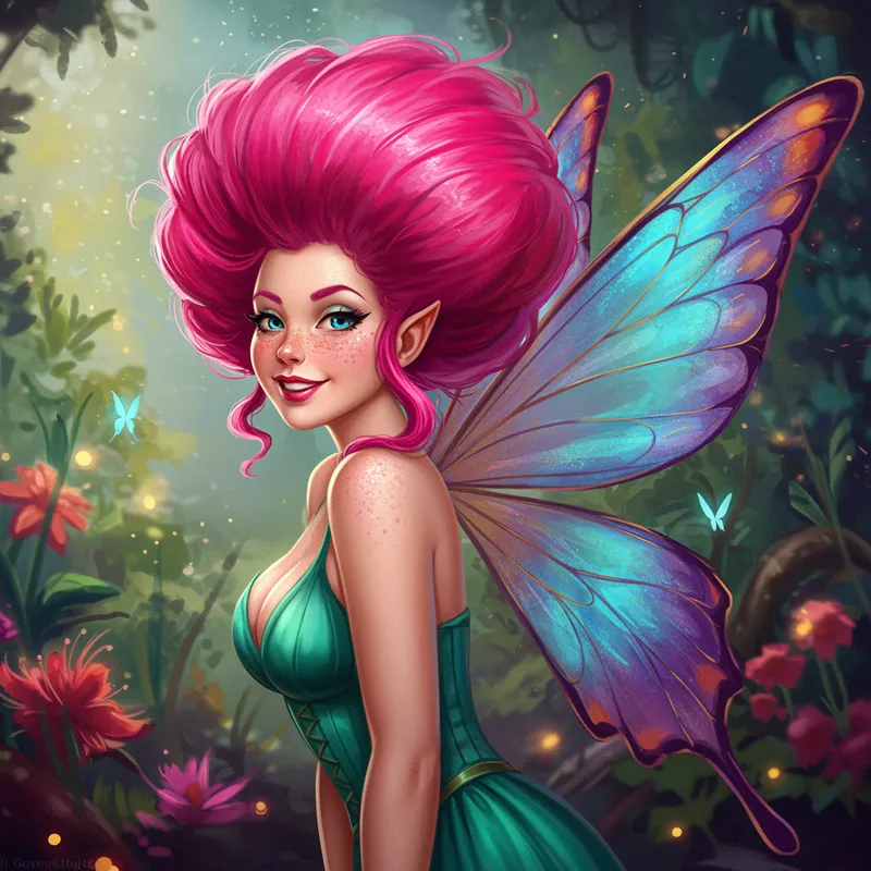 Majestic Pixie Pin-Up Art by Gervasio Gallardo