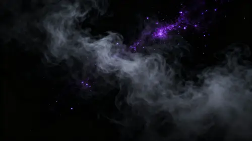 Mystical Black Background with Ethereal Purple Sparkles