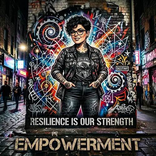 Empowering Graffiti Art of a Resilient Woman
