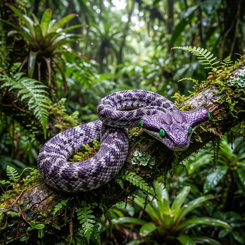 Hammerhead Snake: Purple and Silver Beauty