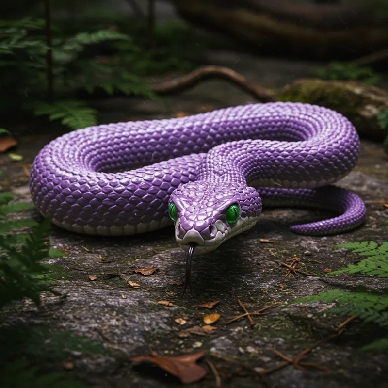 Hammerhead Snake: Purple and Silver Beauty