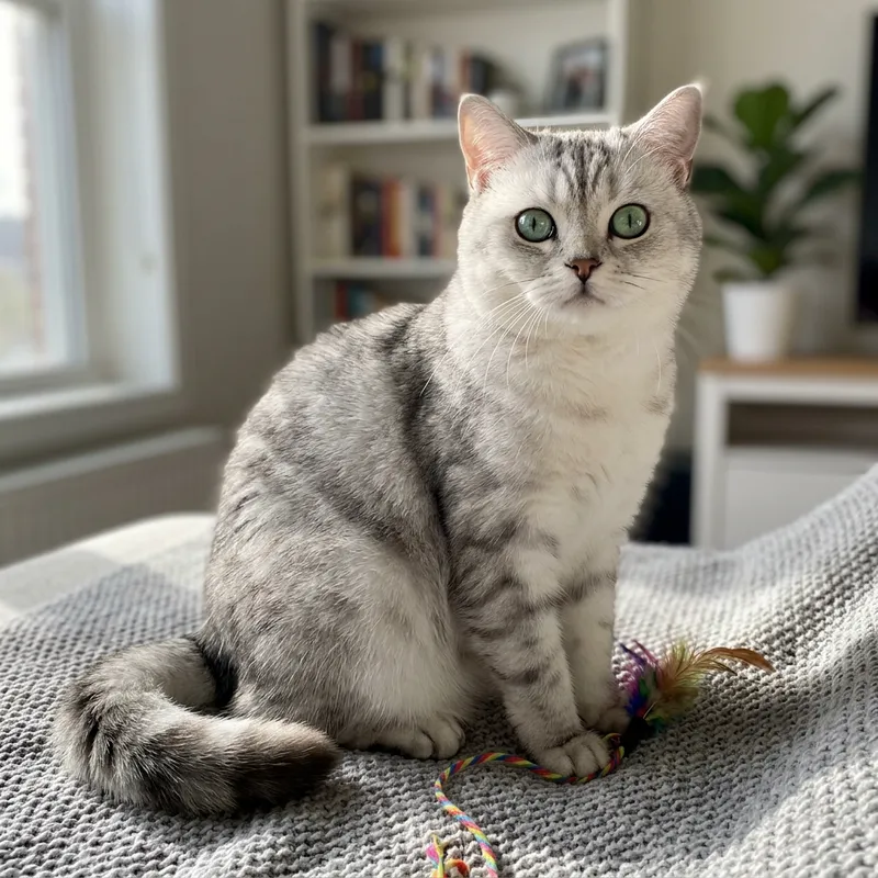 Playful American Shorthair Cat: A Curious Companion
