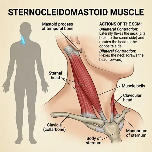 Anatomical Illustration of the Sternocleidomastoid Muscle