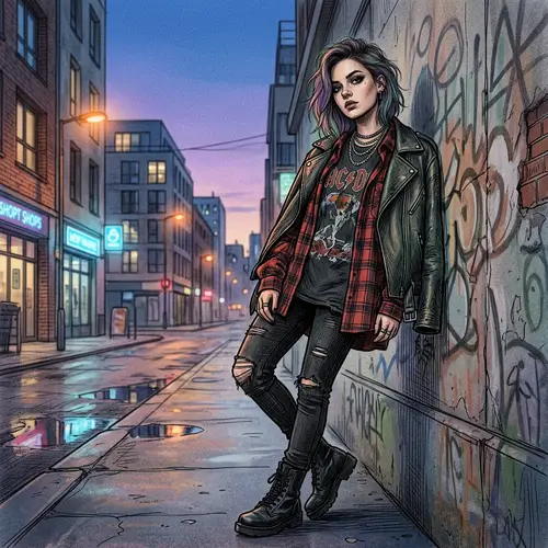 Twilight Portrait: Grunge Style Urban Masterpiece