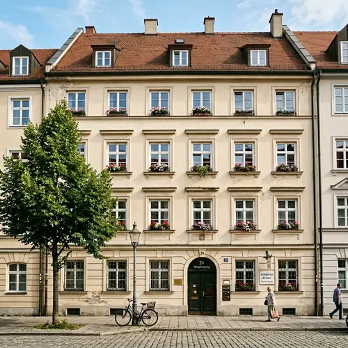 Old Four-Story Apartment Building in Munich