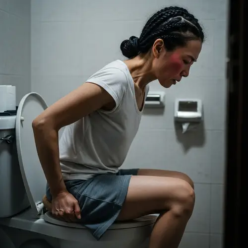 Woman Pooping - Nature's Call