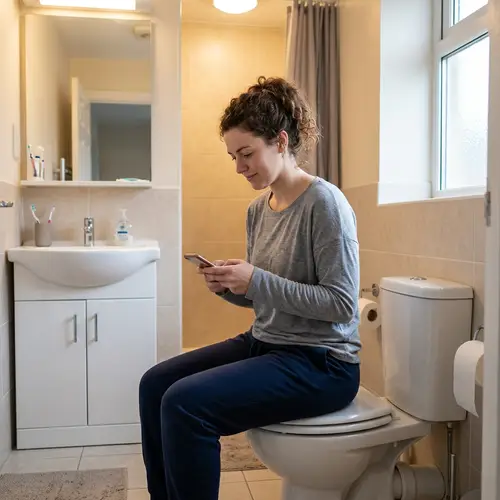 Woman Pooping - Nature's Call