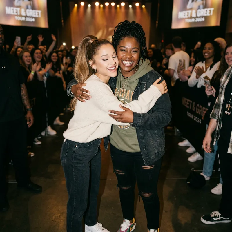 Popular Female Pop Star Embraces a Friend