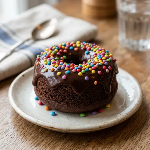 Decadent Chocolate Donut Delight with Colorful Sprinkles