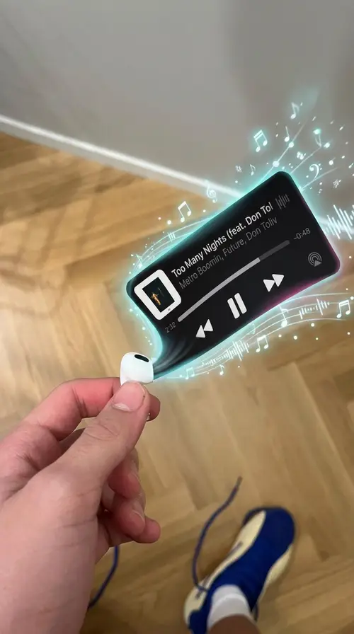 Dynamic Music Visuals from Headphones Effect