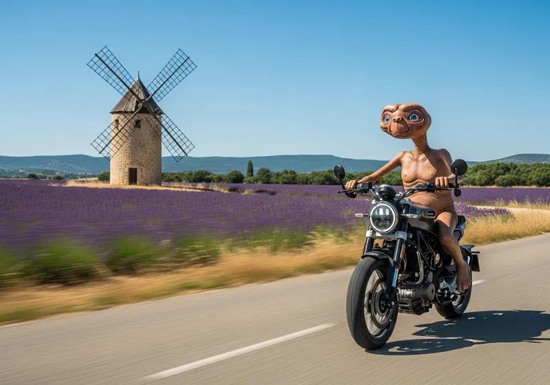 Happy E.T. on Husqvarna 401 in Provence