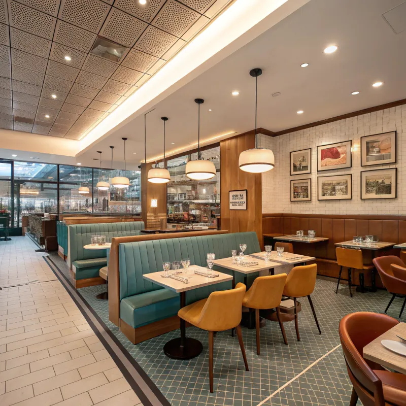 Mid-Century Modern Restaurant Interior Photography