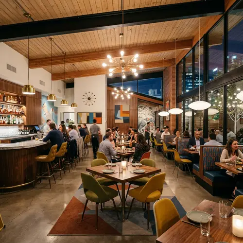 Mid-Century Modern Restaurant Interior Photography