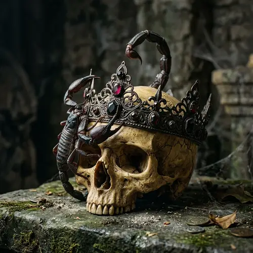 Crowned Skull and Scorpion Artwork