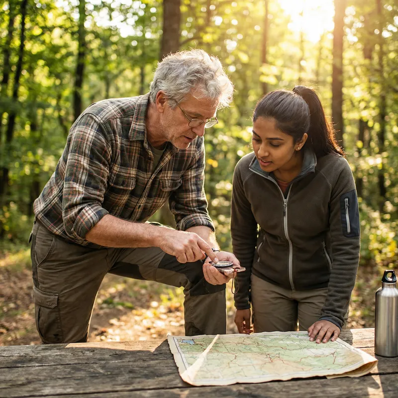 Expert Guided Compass Training Outdoors