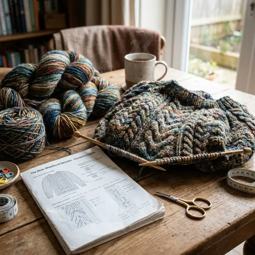 Unique Knitting Project Inspiration: Soft Yarn & Wooden Needles