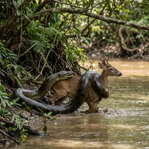 Green Anaconda Attacks Deer | Nature's Fierce Predators