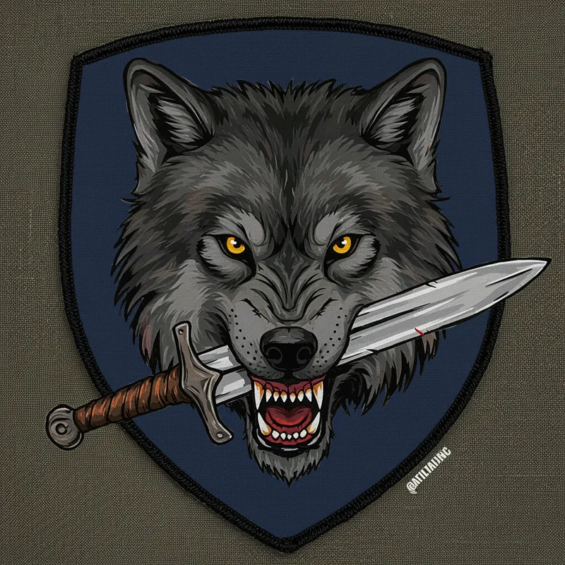Animal and Weapon Patch Design for Uniforms