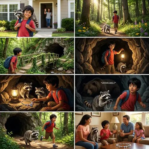 Tim and Rocky's Adventure: Discovering a Bright Treasure in the Forest