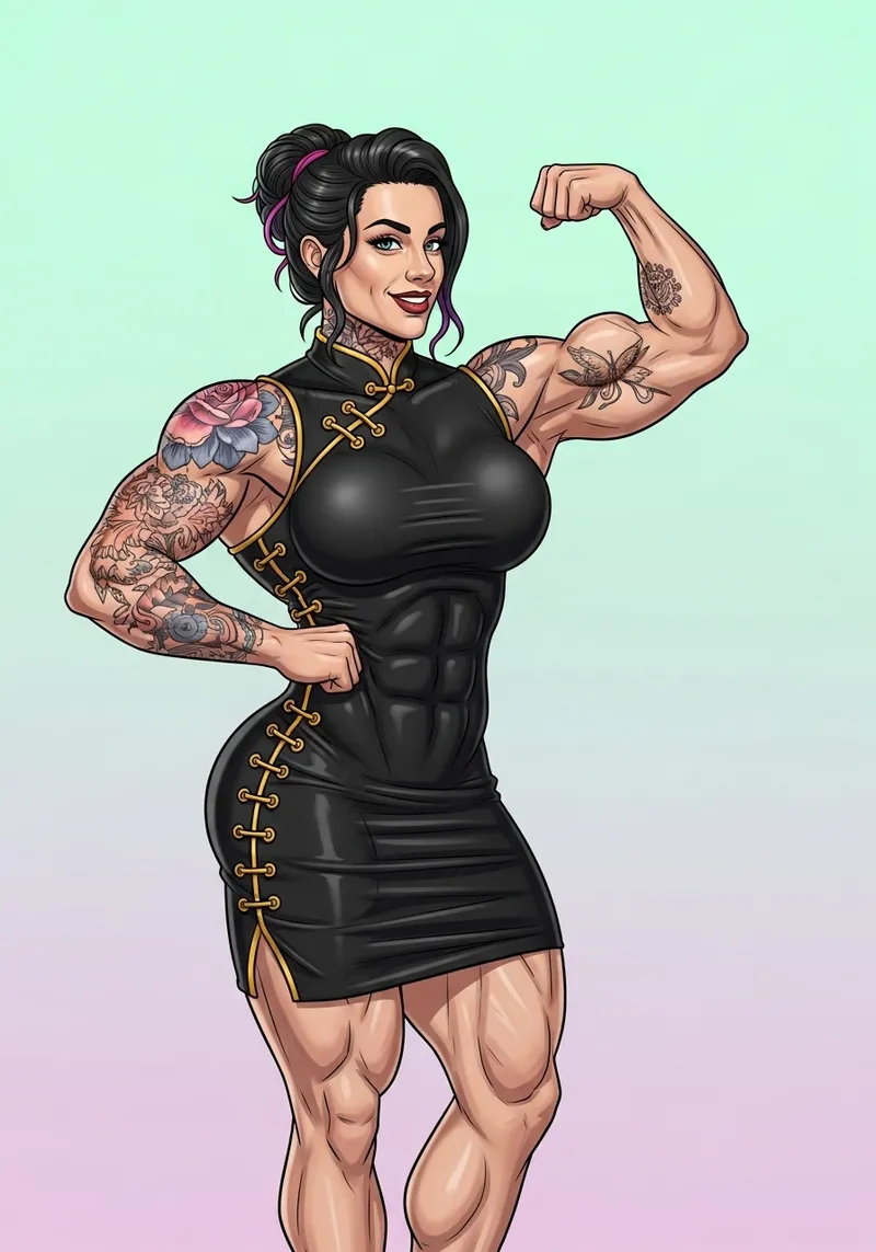 Embrace Strength: Confident Muscular Woman in Style