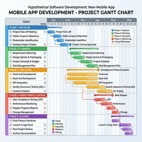 Project Management Gantt Chart Example