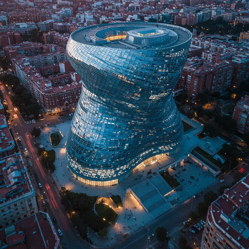 Futuristic Museum with Dynamic Architecture in Madrid