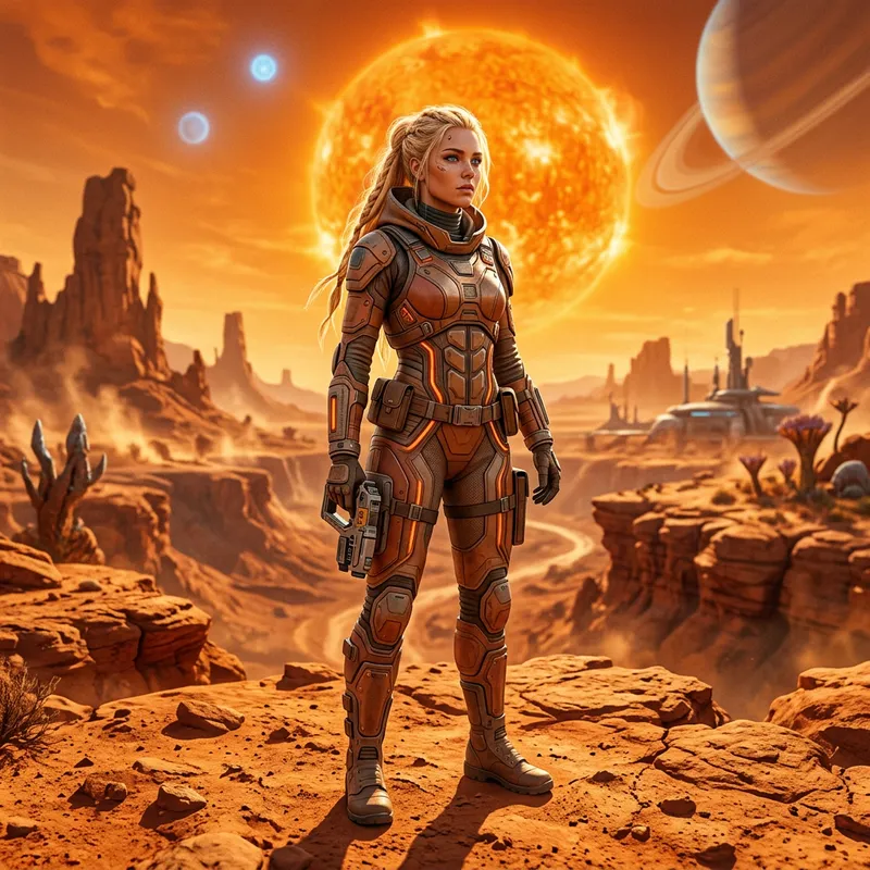 Blonde Alien Beauty: Mystical Being from Another World