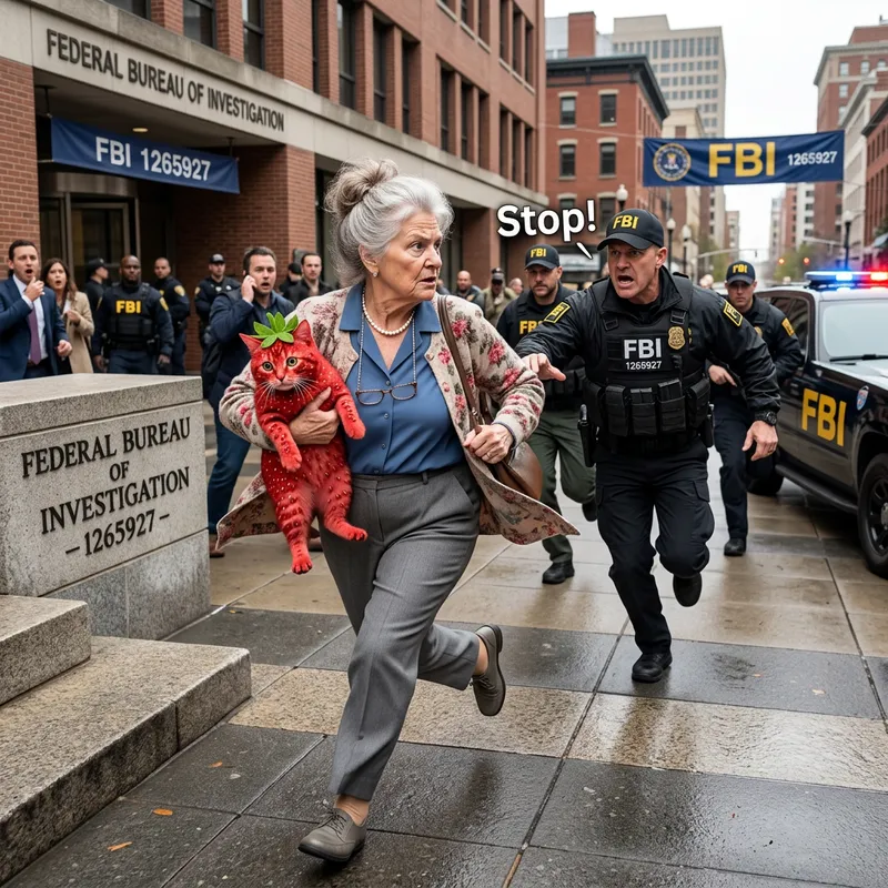 Grandma Rescues Strawberry Cat from FBI Grandma Rescues Strawberry Cat from FBI
