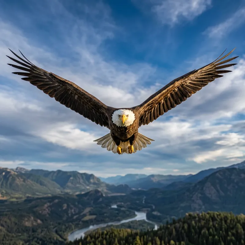 Majestic Eagle in Flight: A Captivating Display Majestic Eagle in Flight: A Captivating Display