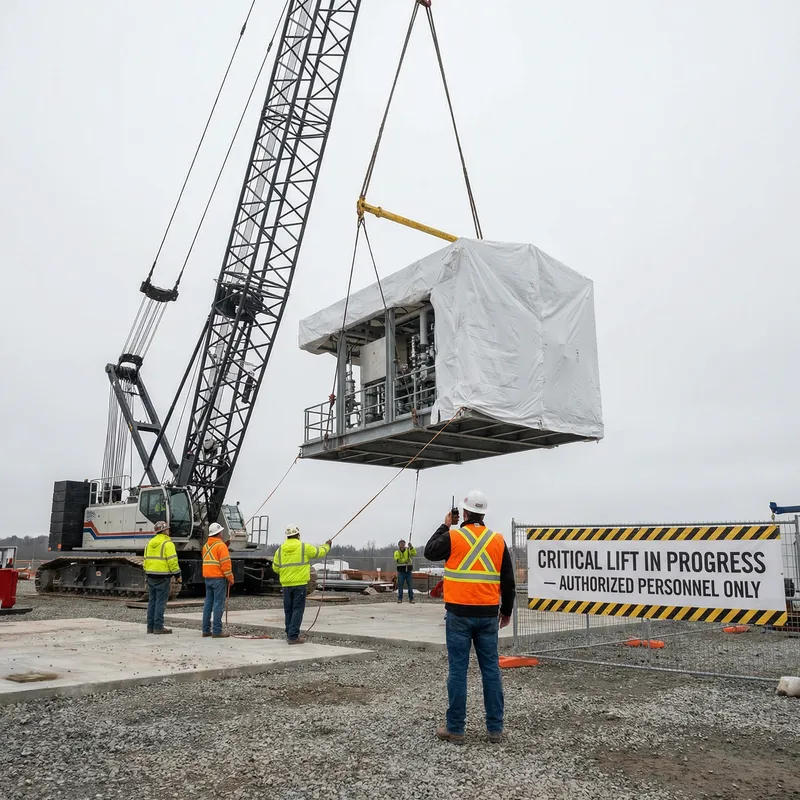 Critical Lifting Operation with 200-Tonne Crane