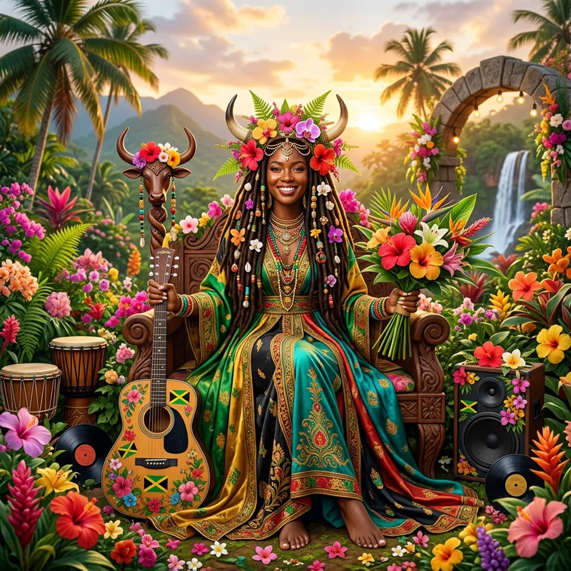 Jamaican Goddess Taurus: Music & Nature's Embrace Jamaican Goddess Taurus: Music & Nature's Embrace