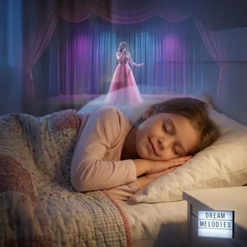 Captivating Dream: White Girl Singing in Pink Gown