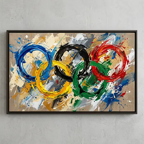 Abstract Interpretation of Unity & Sport | Vibrant Rings Art