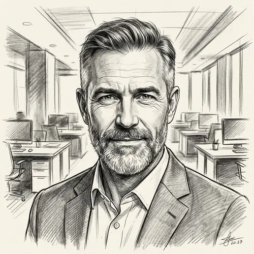 Transform Man's Image Into Artistic Sketch