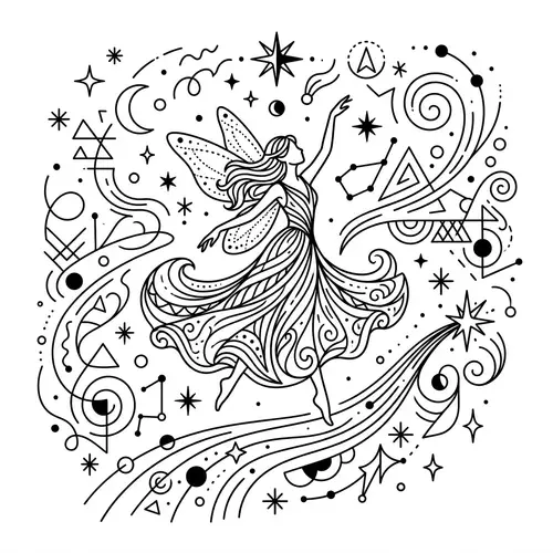 Dream World Minimalist Graphic Drawing