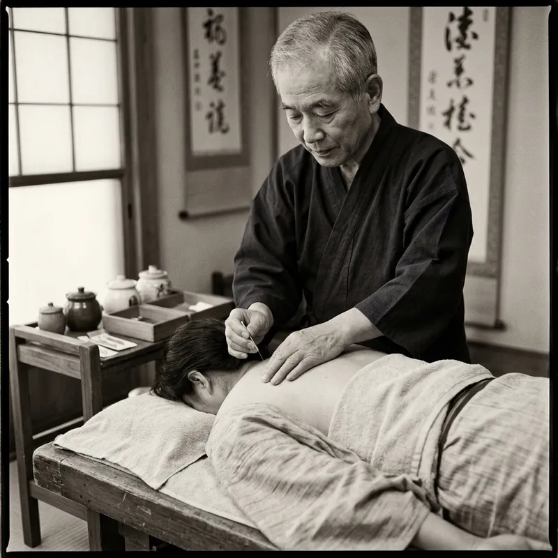 Vintage Japanese Acupuncture Scene | Healing Arts Focus