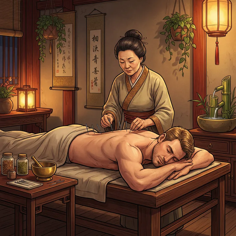 Traditional Acupuncture Therapy Session