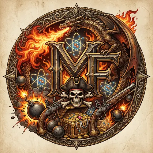 MF Logo Design: Pirates, Dragons & Science Fusion
