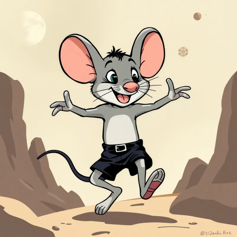 Whimsical Sci-Fi Mouse Adventure in Vintage Style Whimsical Sci-Fi Mouse Adventure in Vintage Style