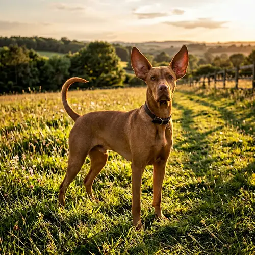 Medium-Sized Dog with Silky Fur on Grassy Field