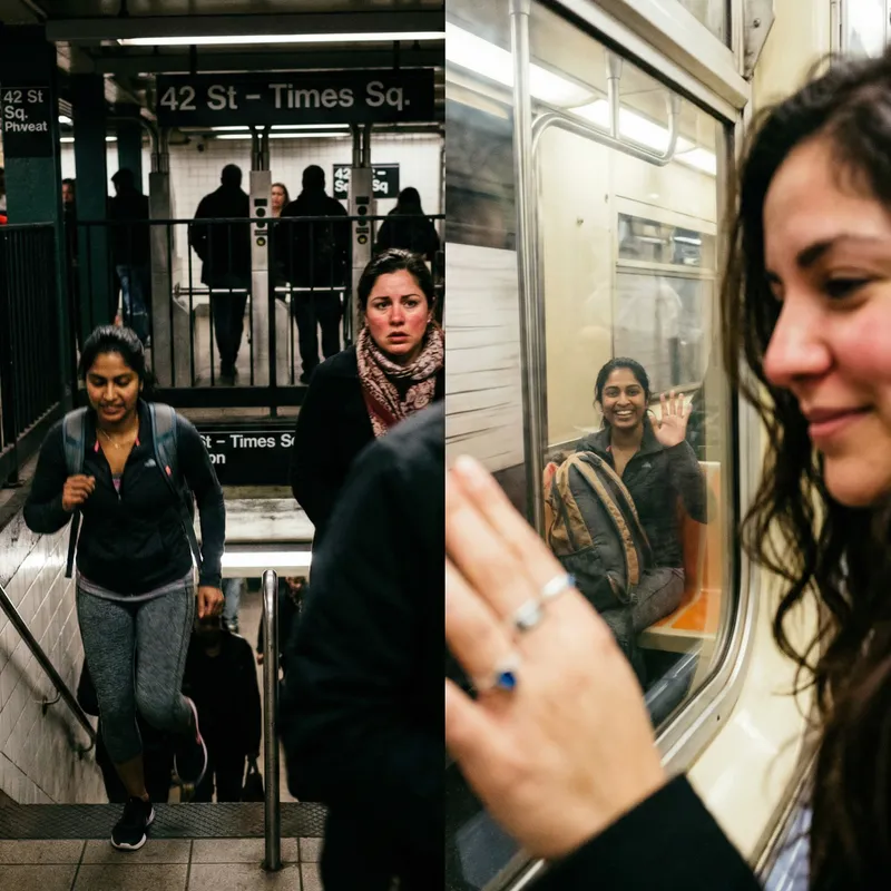 Subway Encounter: Dynamic Scene of Friendship in City Hub Subway Encounter: Dynamic Scene of Friendship in City Hub